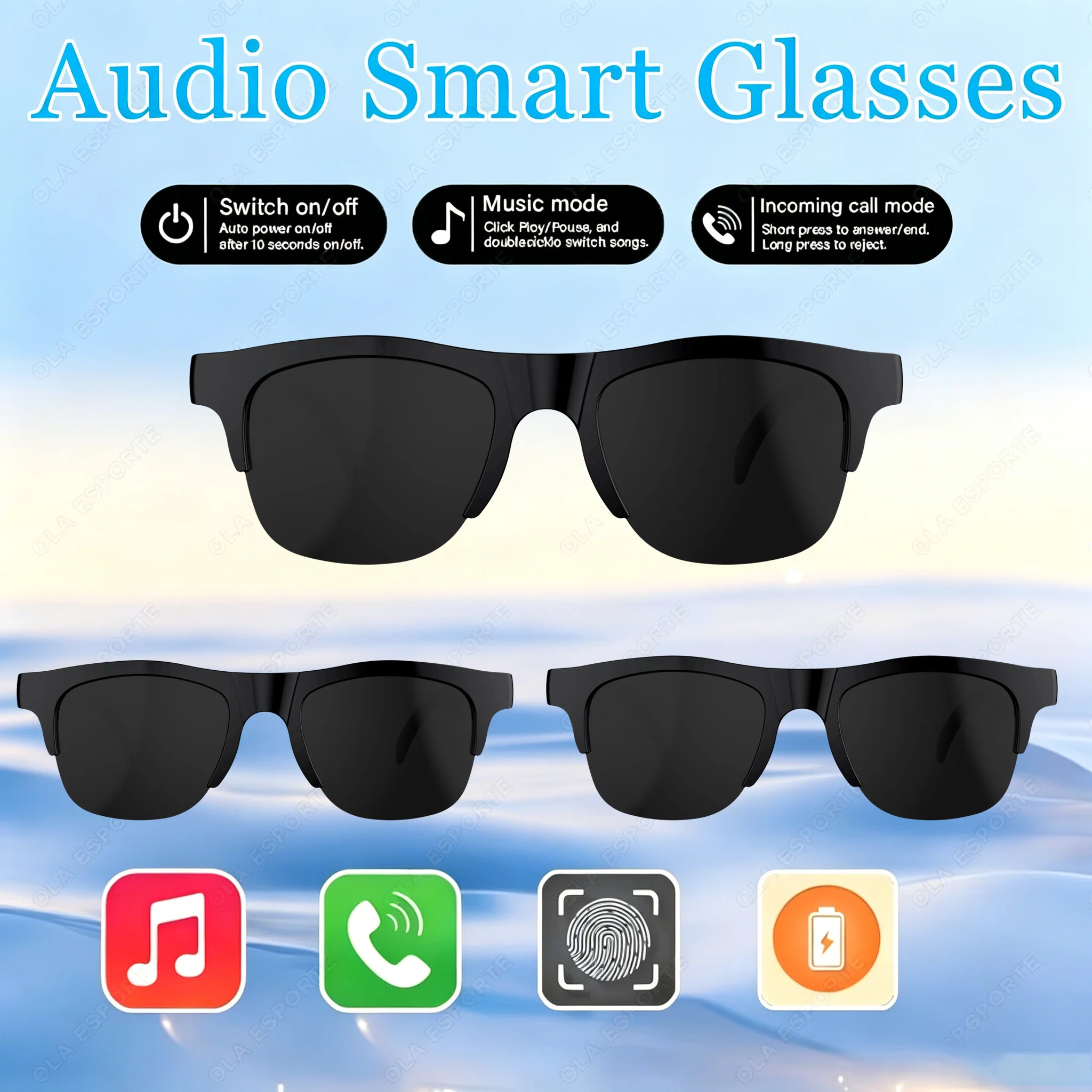 AIGLASSZ Vision V29 – Touch-Control Bluetooth Audio Sunglasses, Voice Assistant & Calls - Image 13