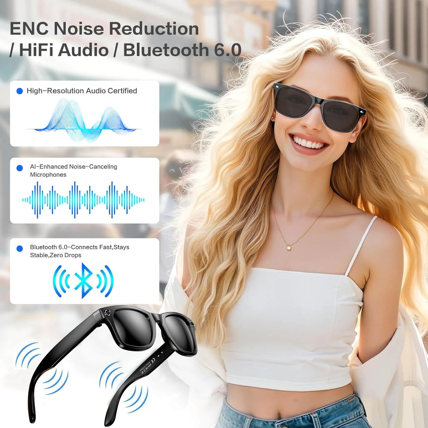 AIGLASSZ Vision V35 – 8MP AI Camera Sunglasses, Color-Changing Lenses & Translation - Image 5