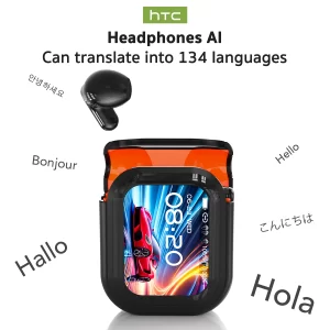 HTC NE20 Hi-Fi TWS Earbuds – AI Translator, Bluetooth 6.0, HD Screen