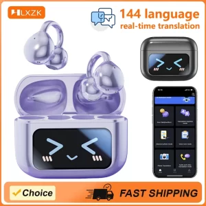AIGLASSZ Lingo Buds LB09 – Touch-Screen Translation Earbuds, 144 Languages, Hi-Fi