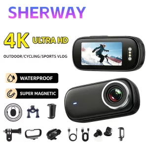 AIGLASSZ Trek Helm TH05 – 4K Wi-Fi Thumb Action Camera, Pocket Helmet Cam for