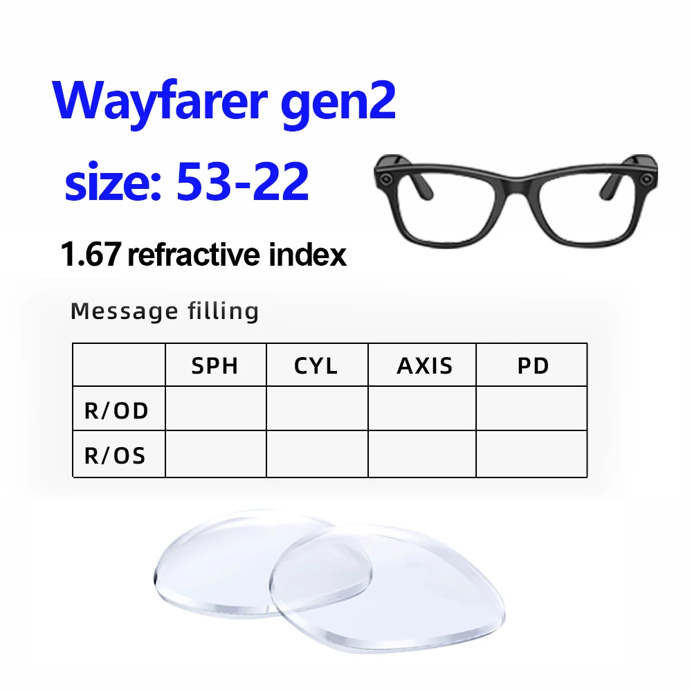 Custom Prescription & Progressive Lenses for Ray-Ban Meta Wayfarer Gen 2 - Image 6