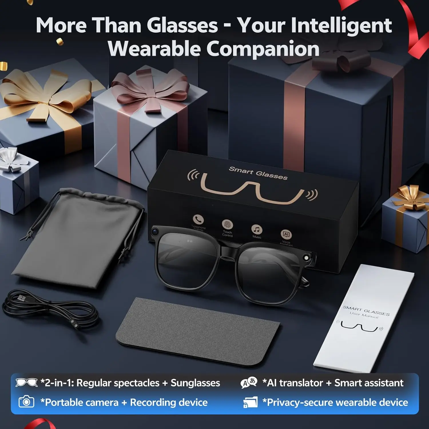 Lenovo Camera Smart Glasses – 150+ Language Translation & ChatGPT - Image 6