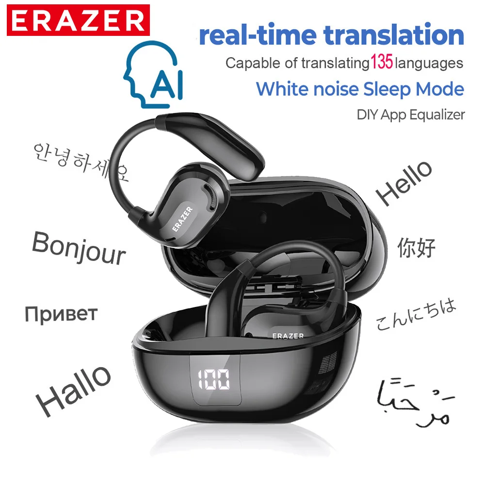 Erazer XT66 Pro AI Translator Earbuds – 13-Hour Battery, LED Display - Image 10