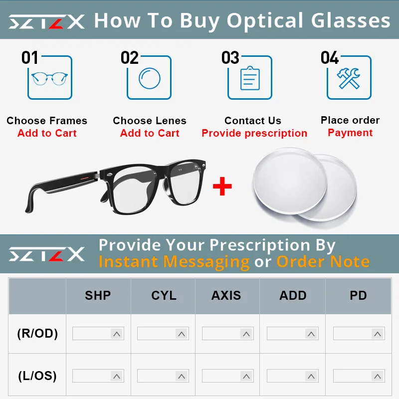 SZTZX Smart Audio Prescription Glasses – Blue-Light & Polarized Lenses - Image 6