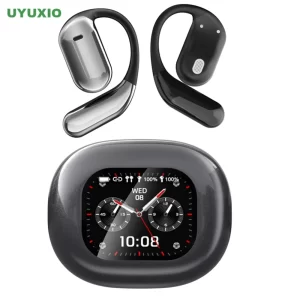 Uyuxio Open-Ear AI Translation Earbuds – 144 Languages, LCD Screen