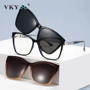 Vicky TR90 Magnetic Clip-On Polarized Sunglasses – Optical Frame