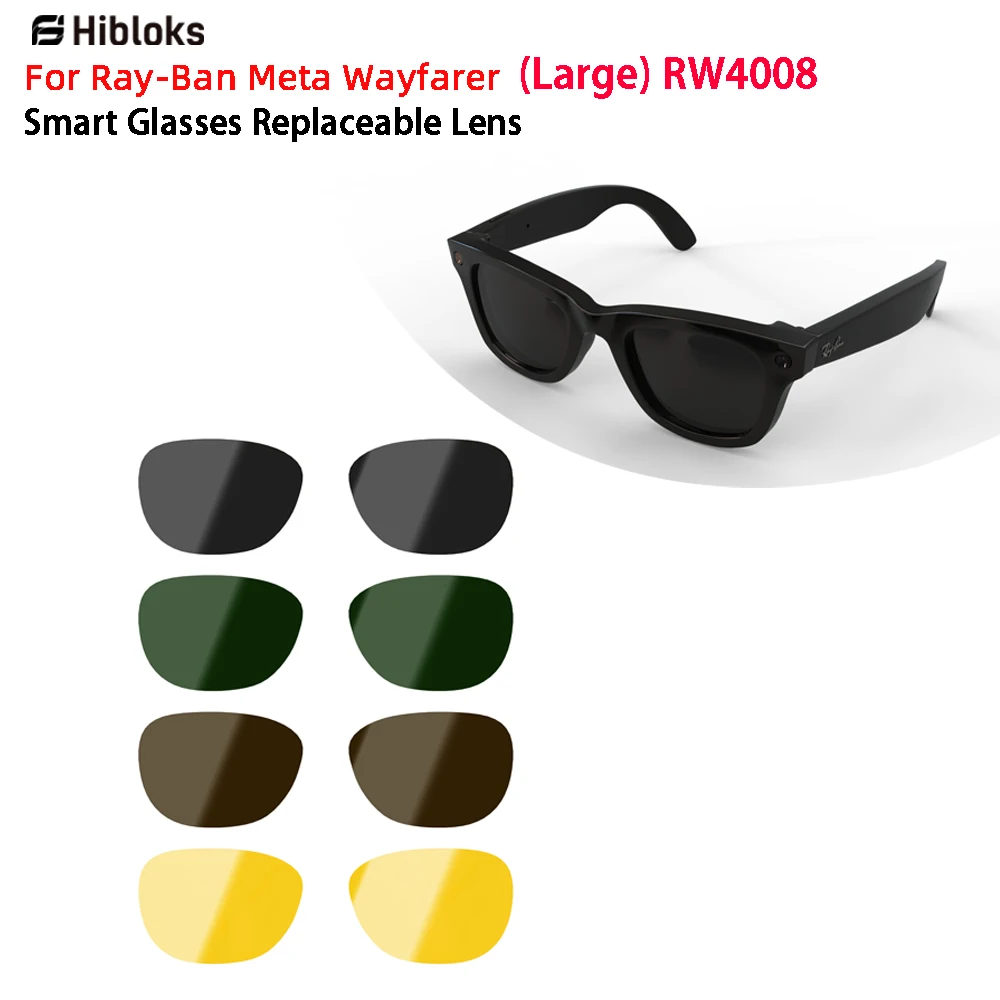 Hibloks Replacement Lenses for Ray-Ban Meta Wayfarer Large (RW4008)