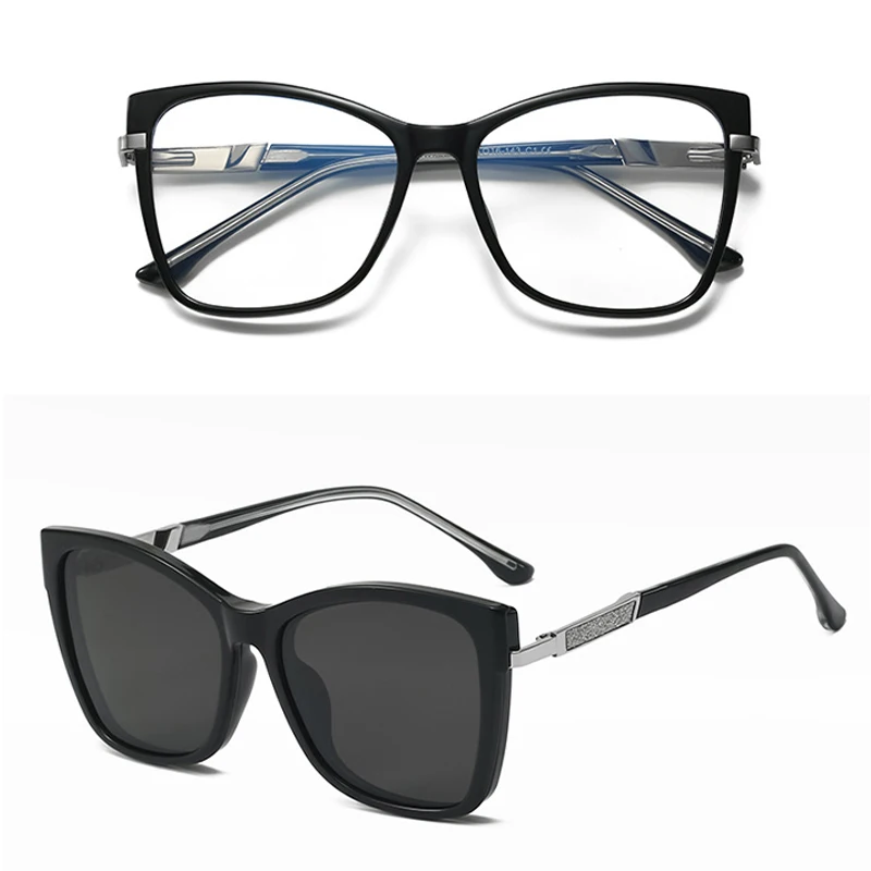 Vicky TR90 Magnetic Clip-On Polarized Sunglasses – Optical Frame - Image 11