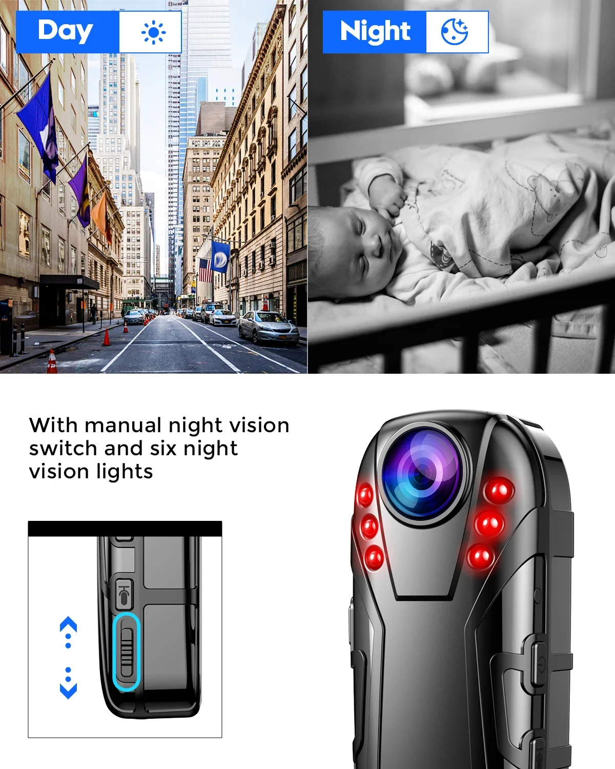 Boblov L02 1080P Mini Body Camera – Infrared Night Vision, 125° Lens - Image 5