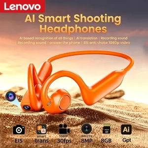 Lenovo Open-Ear Camera Headphones – 8MP EIS Camera & AI Translation