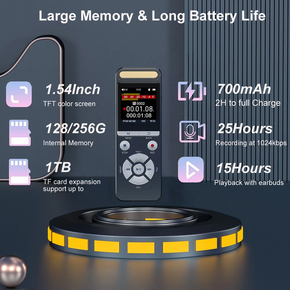 AIGLASSZ Note N18 – Hi-Res AI Voice Recorder, 9126 kbps Noise-Reduction Recorder - Image 6