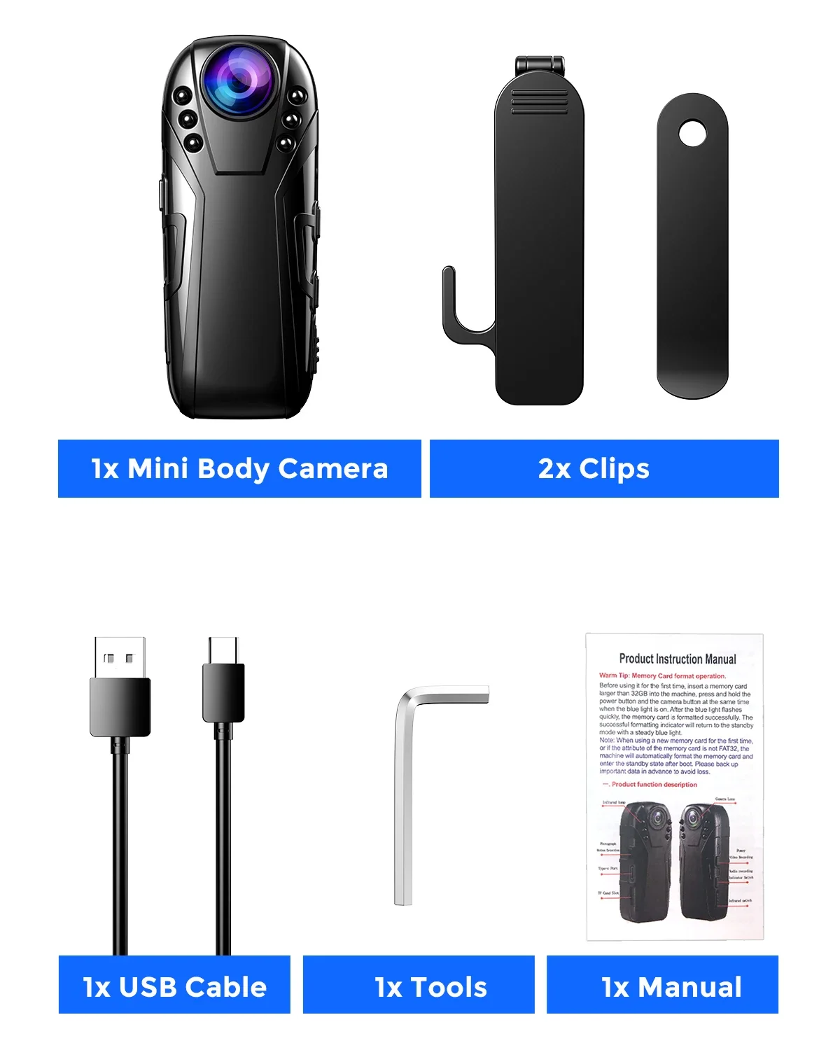 Boblov L02 1080P Mini Body Camera – Infrared Night Vision, 125° Lens - Image 6