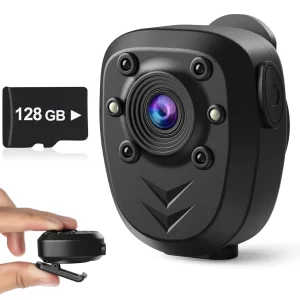 AIGLASSZ Trek TK02 – 1080P Mini Body Camera, Built-In 32GB, IR Night Vision, Loop