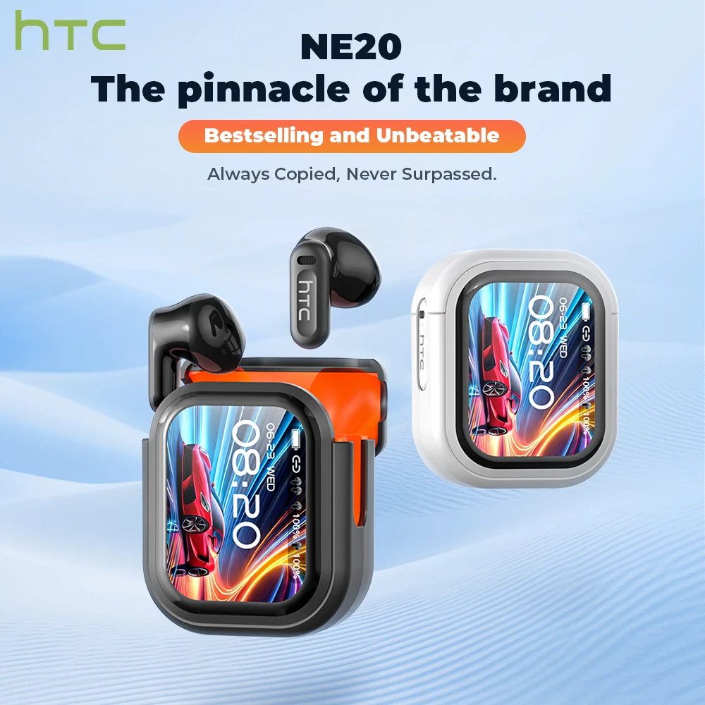 HTC NE20 AI Translation Earbuds – ANC, Touch Screen, 135 Languages