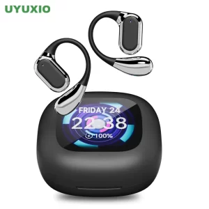 Uyuxio OWS AI Translation Earbuds – 144 Languages, LCD Touch Screen