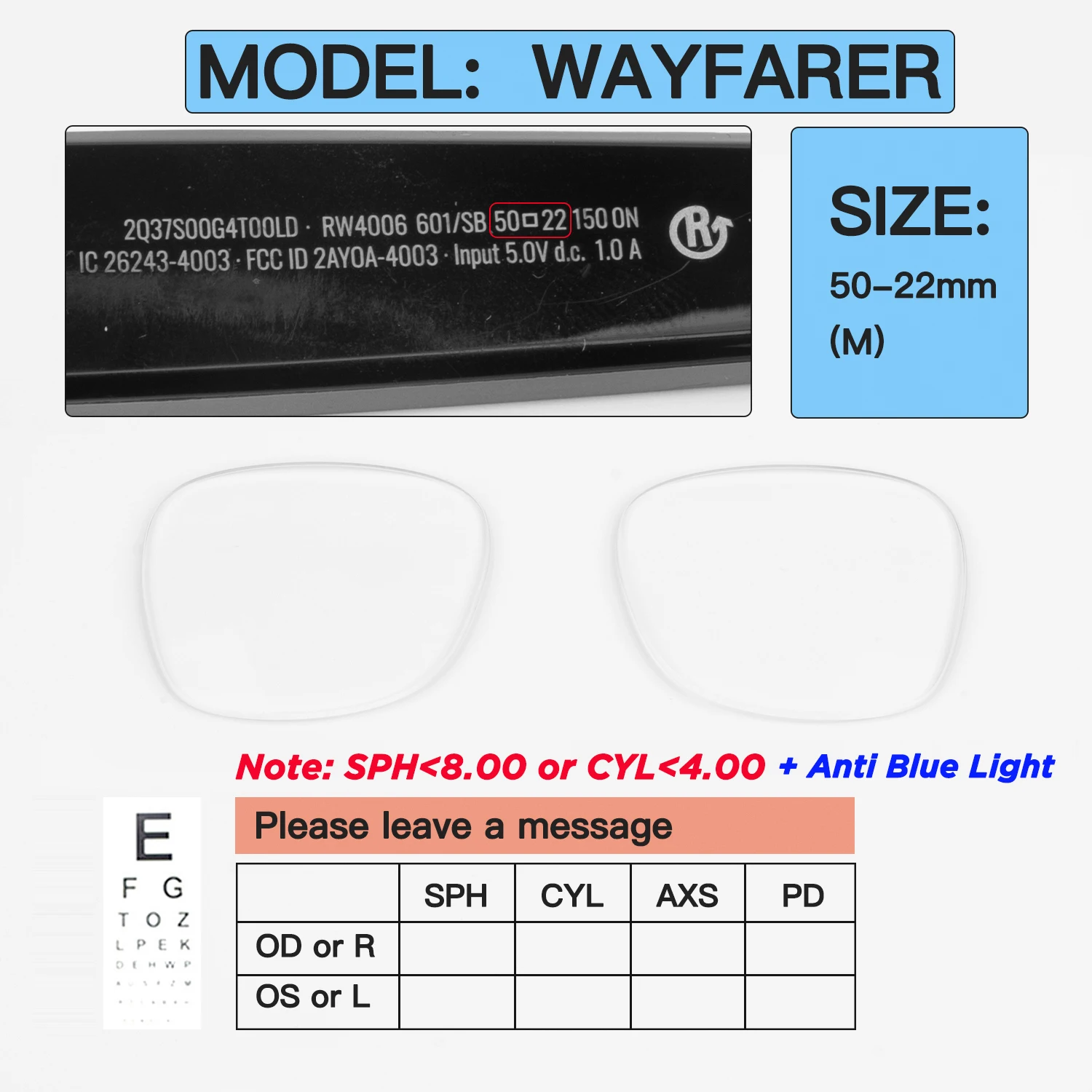 Custom Prescription Lenses for Ray-Ban Meta Wayfarer, Headliner & Skyler - Image 10