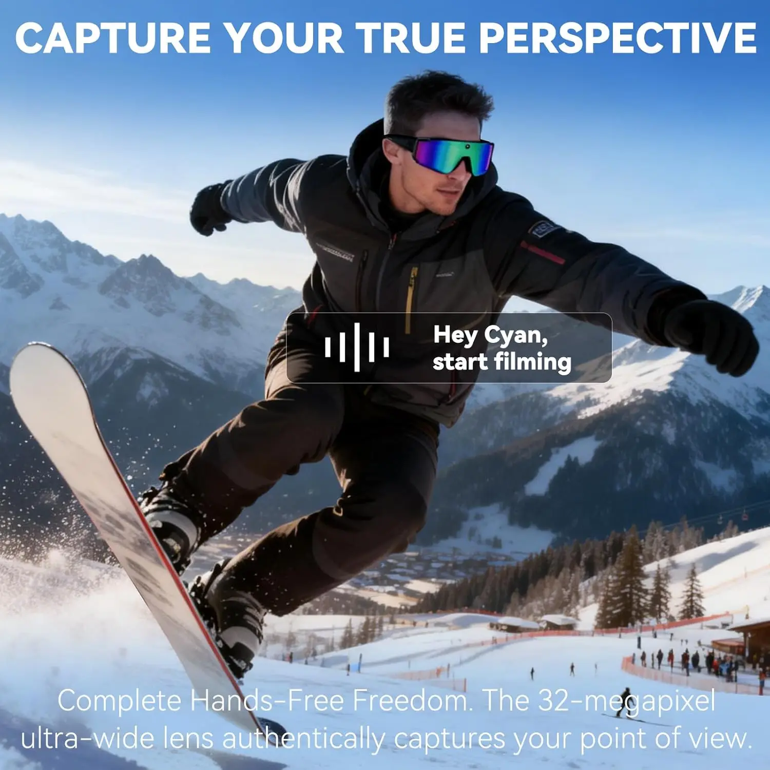 AIGLASSZ Vision V39 – ChatGPT AI Sport Sunglasses, 8MP Anti-Shake Camera, 32GB - Image 3