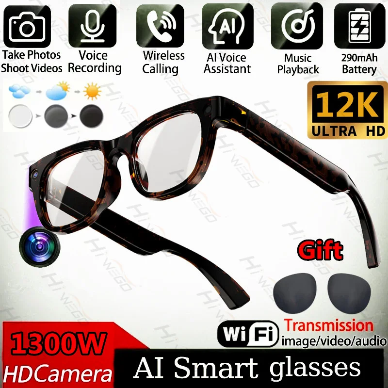 AIGLASSZ Vision V68 – 13MP AI Camera Sunglasses, Photo Recognition, Video