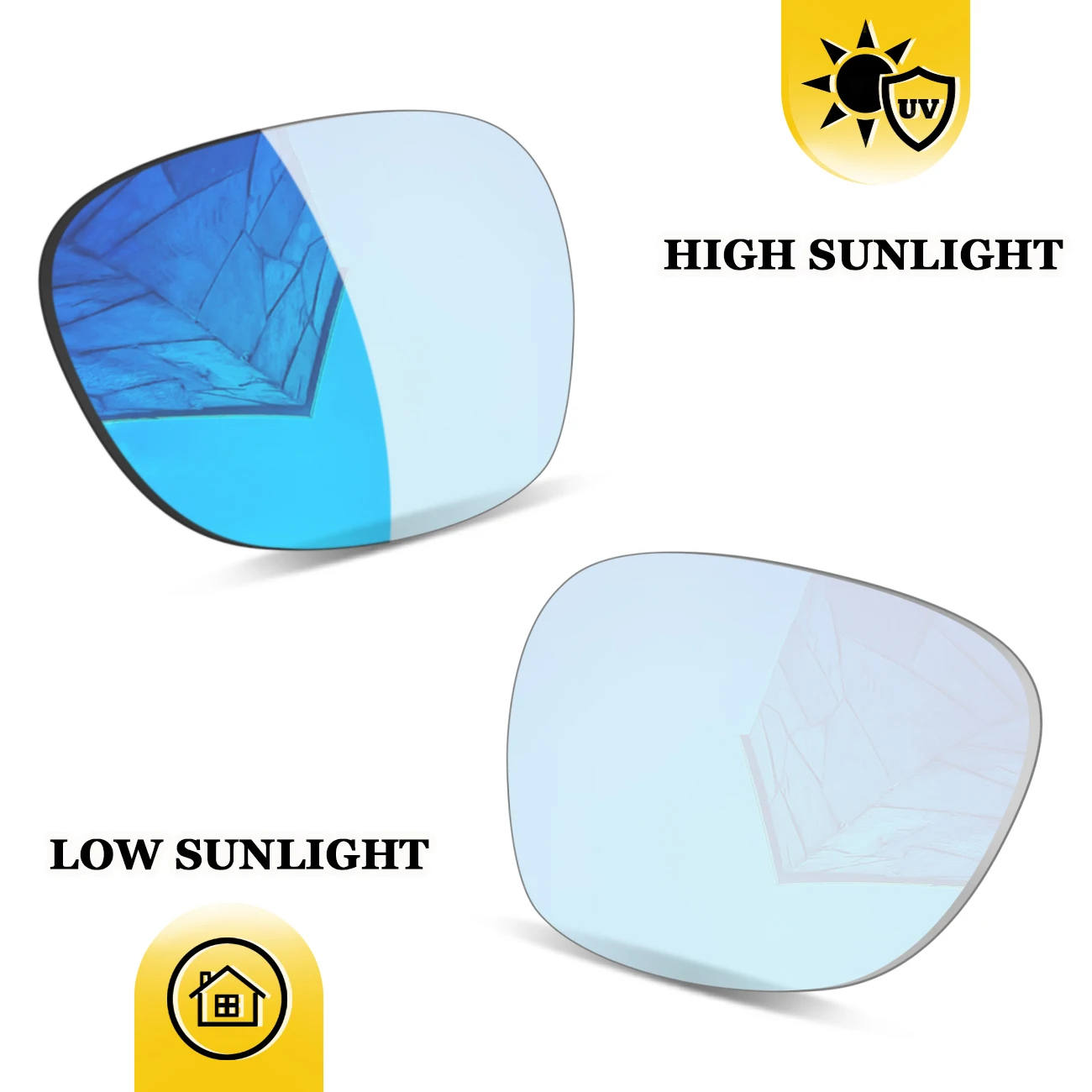 Photochromic Replacement Lenses for Ray-Ban Meta Wayfarer 50mm (Non-Polarized)