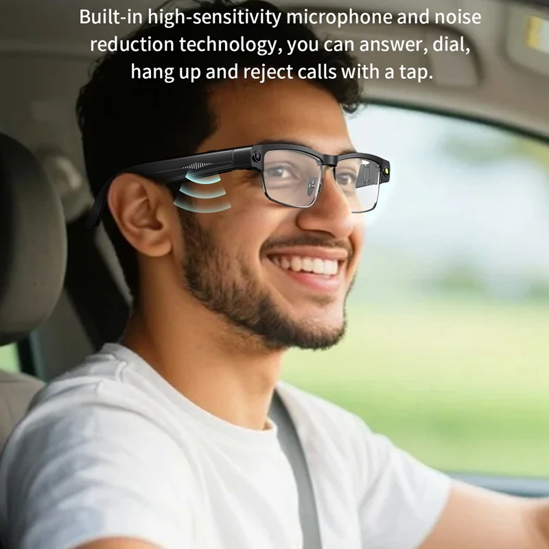 Lenovo Semi-Rimless AI Smart Glasses – Photochromic, ChatGPT & Camera - Image 3