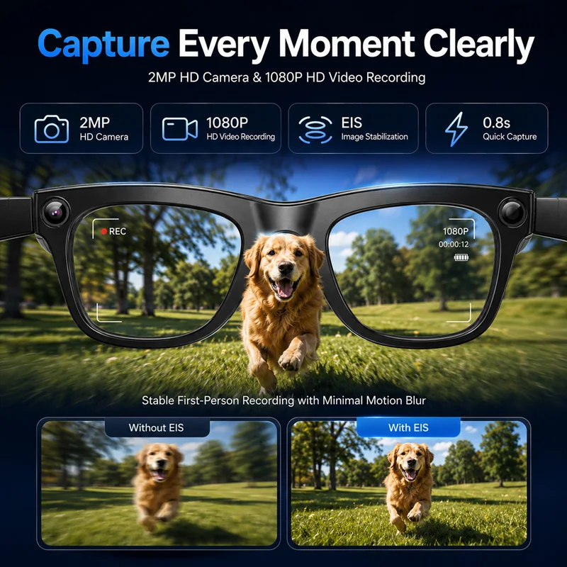 AIGLASSZ Vision V62 – AI Translation Smart Glasses, 2MP Camera, Wi-Fi Photo & Video - Image 3