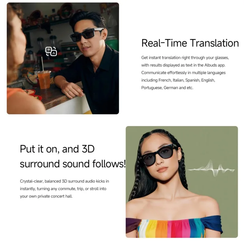 MT5 Ultra AI Smart Glasses with Charging Case – 8MP Camera & Translation - Image 3