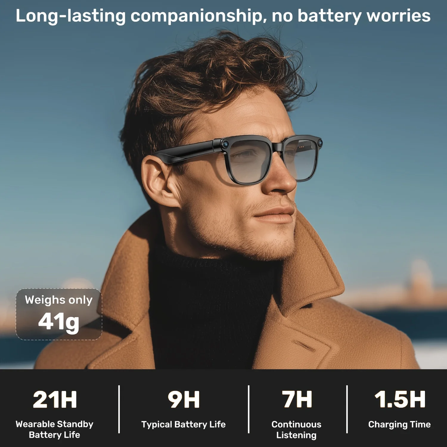 AIGLASSZ Vision V43 – 8MP Smart Camera Glasses, Photochromic Lenses, Translation - Image 5