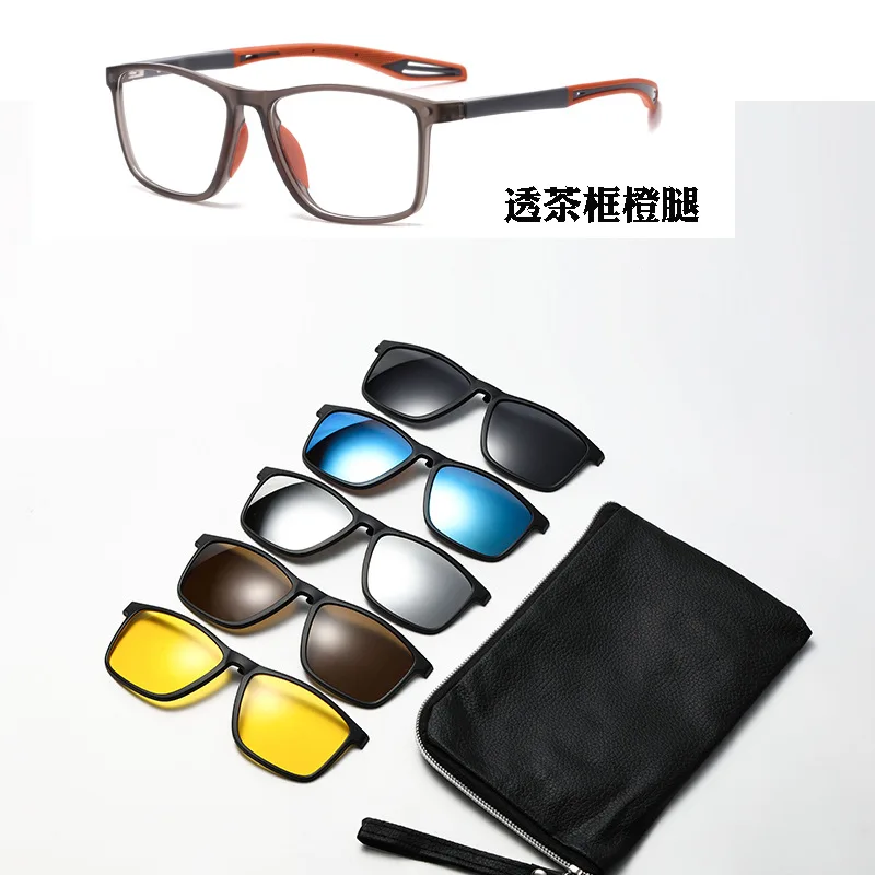 AIGLASSZ Optic O01 – 5-in-1 Magnetic Clip-On Glasses, TR90 Frame with Polarized Clip-Ons - Image 9