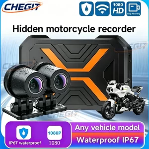 AIGLASSZ Trek Helm TH01 – 1080P Dual-Lens Motorcycle Dash Cam, IP67, Wi-Fi & EIS