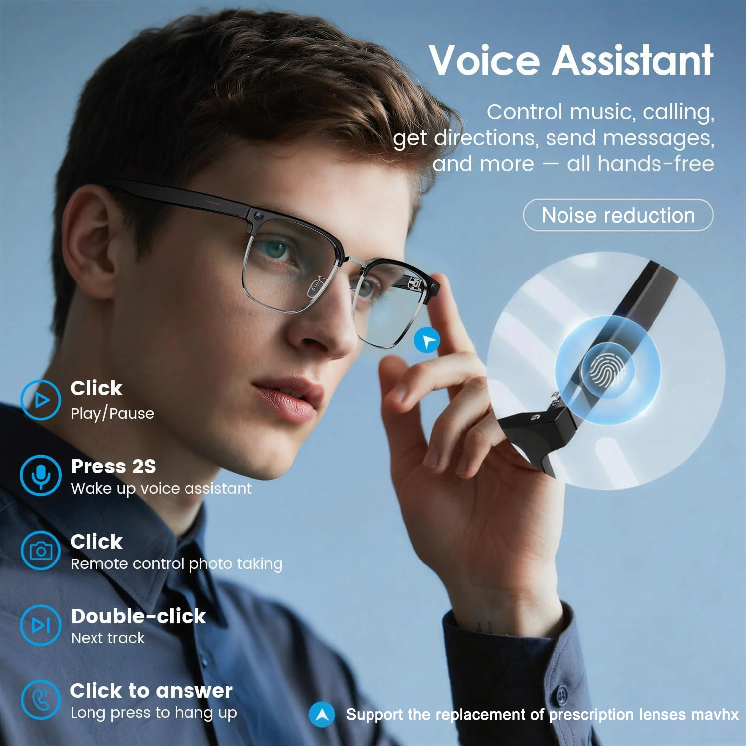 AIGLASSZ Vision V27 – 8MP Camera Smart Sunglasses, AI Photo Recognition & Translation - Image 4