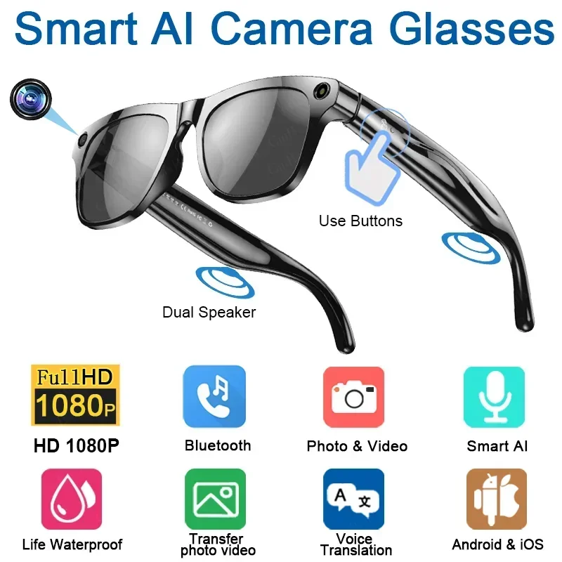 Lenovo Camera Smart Glasses – ChatGPT, Bluetooth Calls & Voice Assistant - Image 9