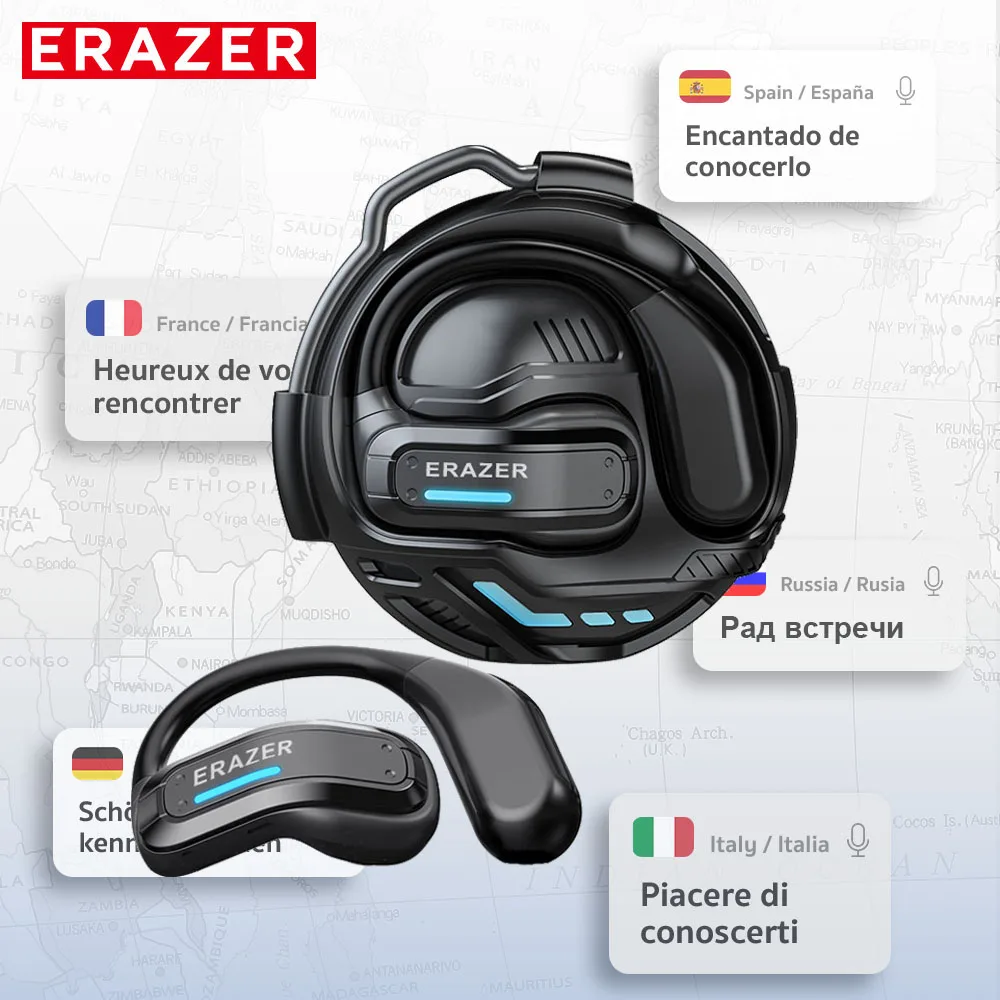 Erazer X8 AI Translator Earbuds – Bluetooth 5.4 Low-Latency Gaming