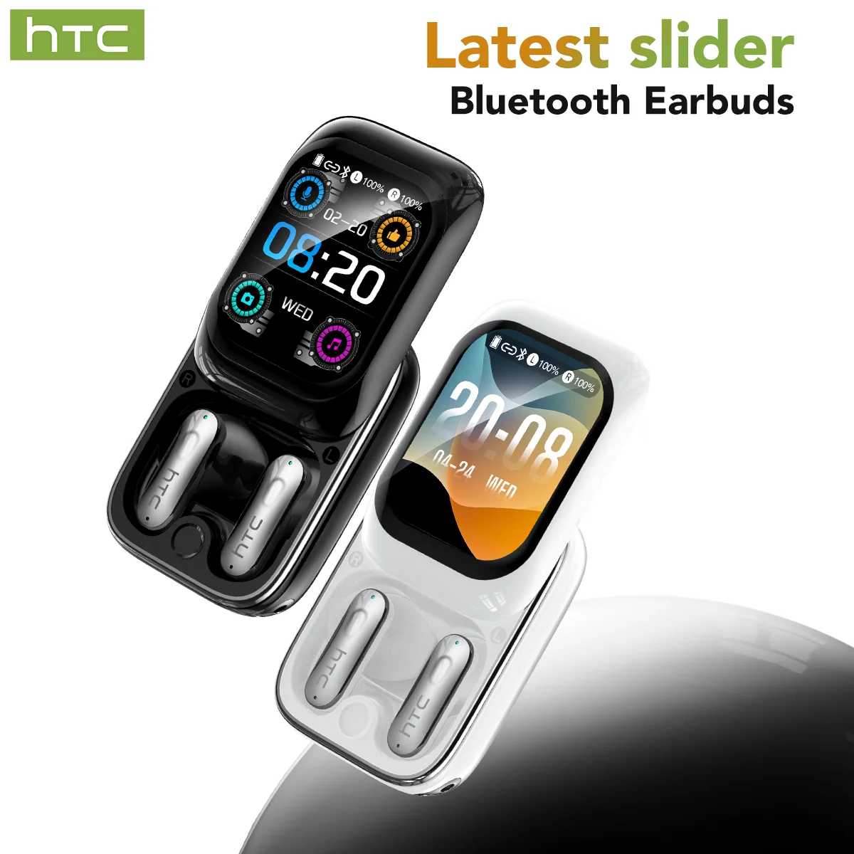 HTC NE48 TWS Earbuds – AI Translation, 2K Touchscreen, Bluetooth 6.0