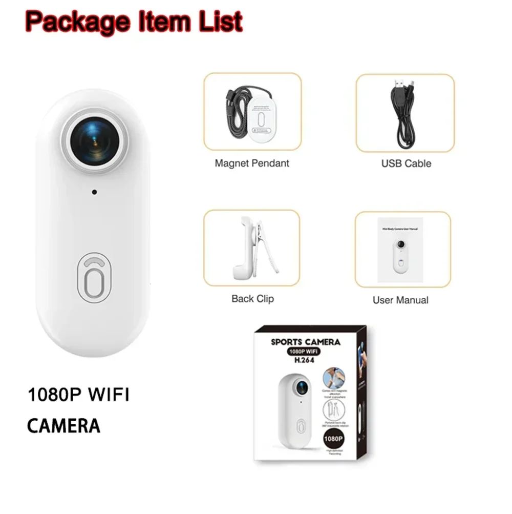 H88 1080P Mini Body Camera – Wi-Fi Helmet & Handlebar Sport Cam - Image 7