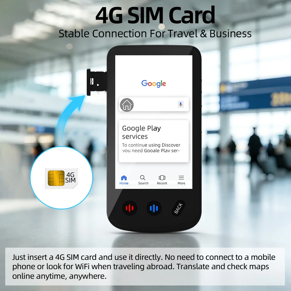 T27 4G SIM Translator – 4" Screen, 17 Offline Languages - Image 4