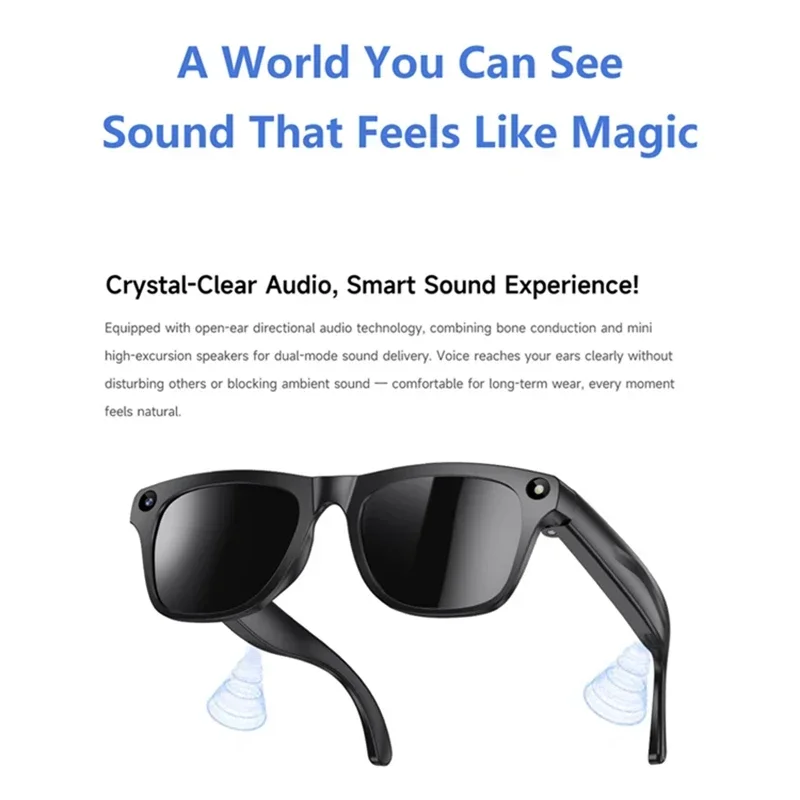 AIGLASSZ Vision V45 – Photochromic AI Camera Glasses, Calls & Translation - Image 5