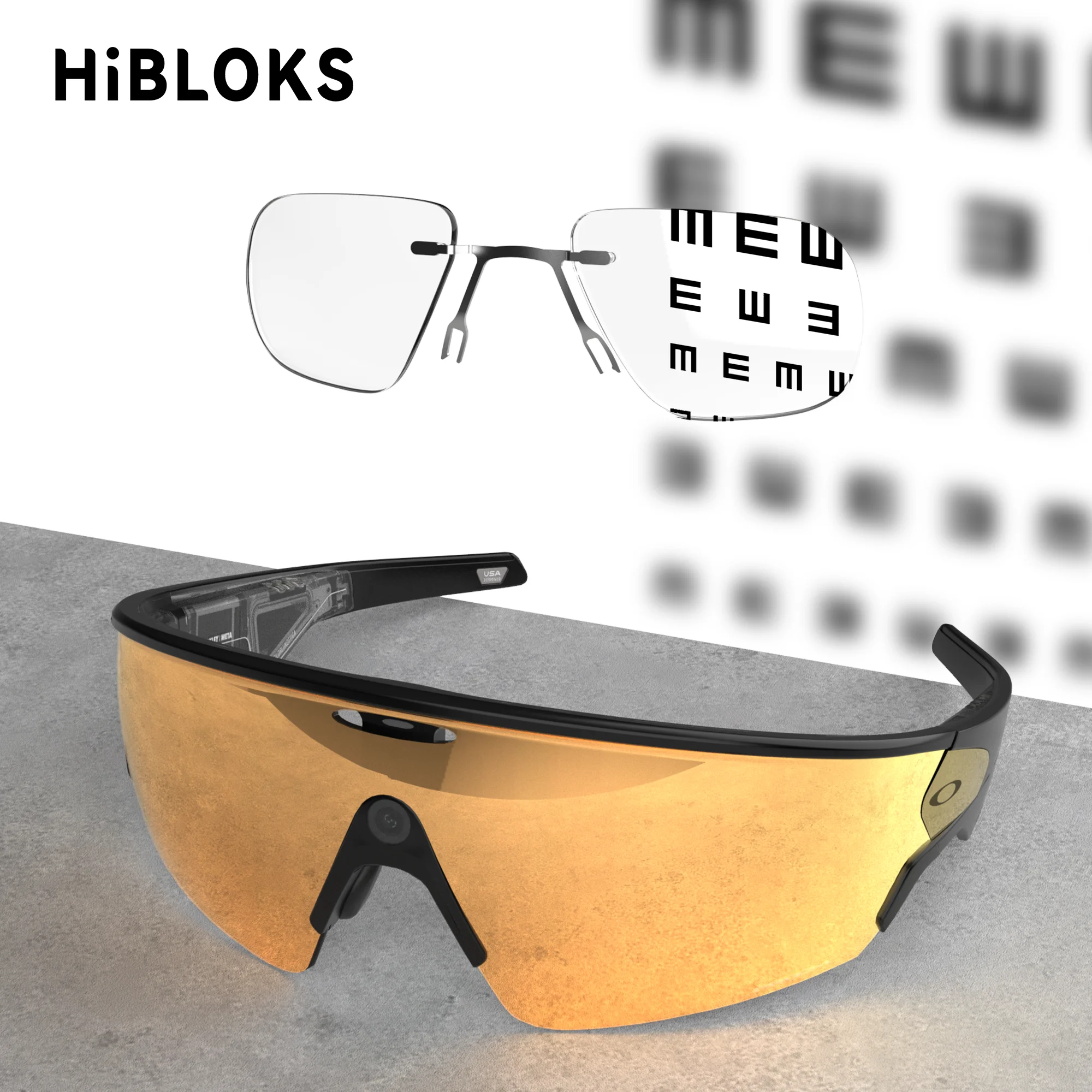 Hibloks Prescription Clip-On Lenses for Oakley Meta Vanguard