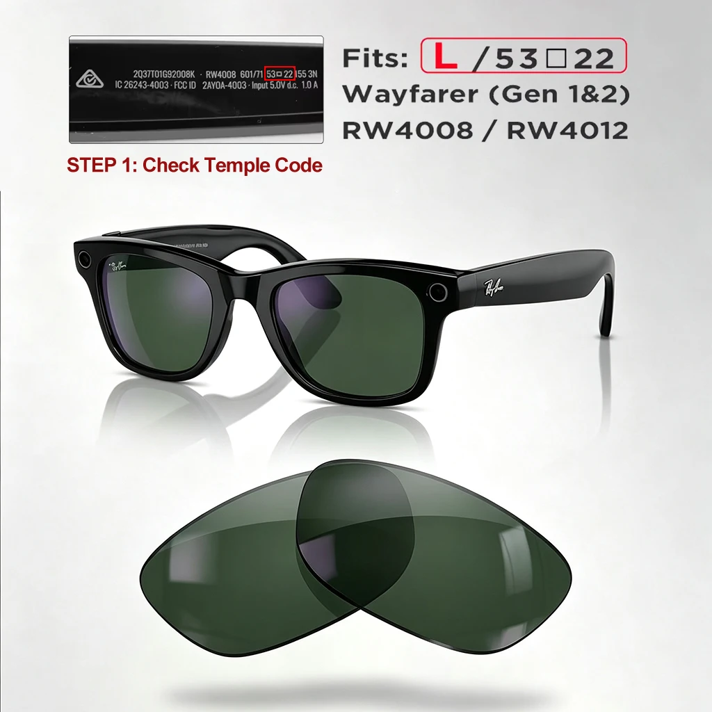 Photochromic Polarized Replacement Lenses for Ray-Ban Meta Wayfarer - Image 12