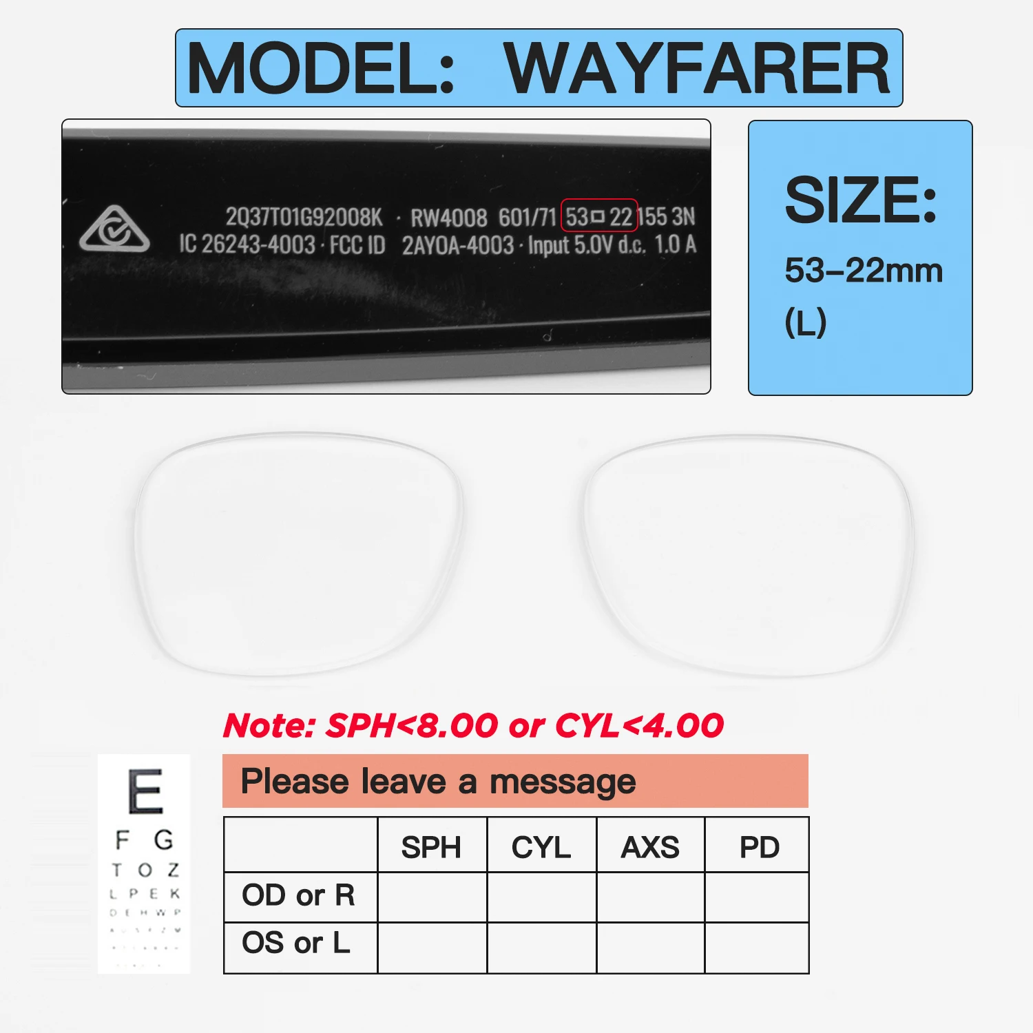 Custom Prescription Lenses for Ray-Ban Meta Wayfarer, Headliner & Skyler - Image 9