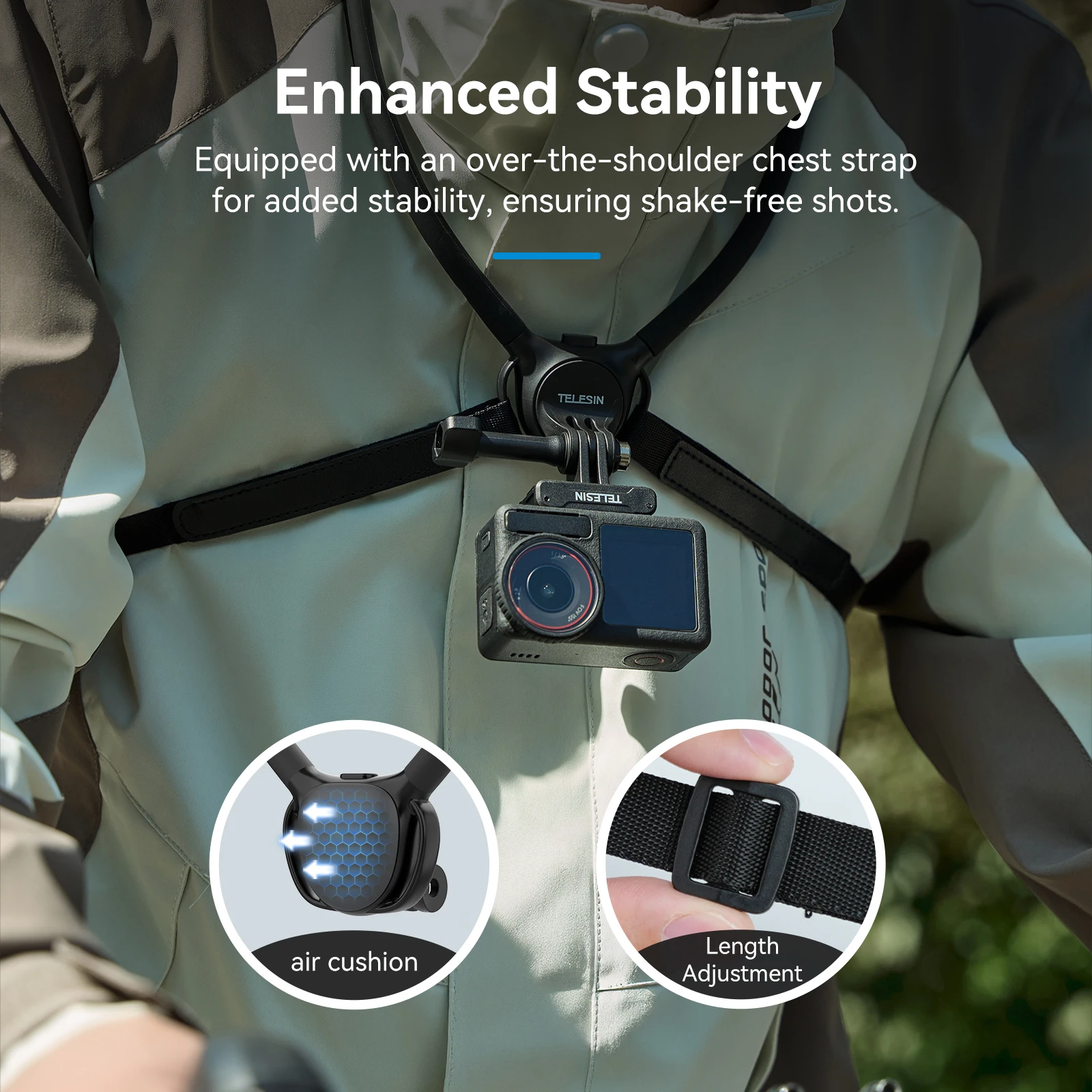 Telesin 2-in-1 Neck Mount for Phones & Action Cameras - Image 3