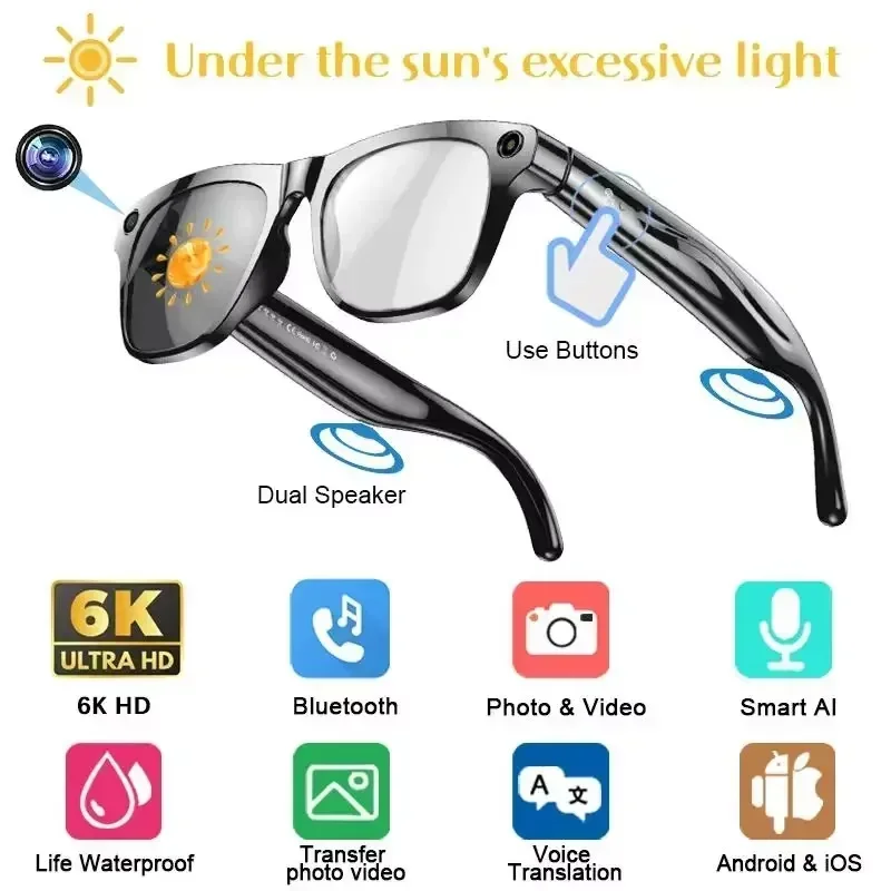 Lenovo Camera Smart Glasses – ChatGPT, Bluetooth Calls & Voice Assistant - Image 8