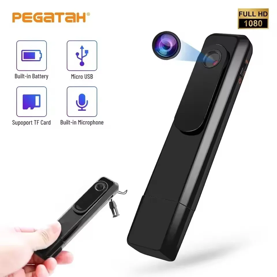 AIGLASSZ Trek TK01 – 1080P Mini Wearable Pen Body Camera, USB Pocket Cam