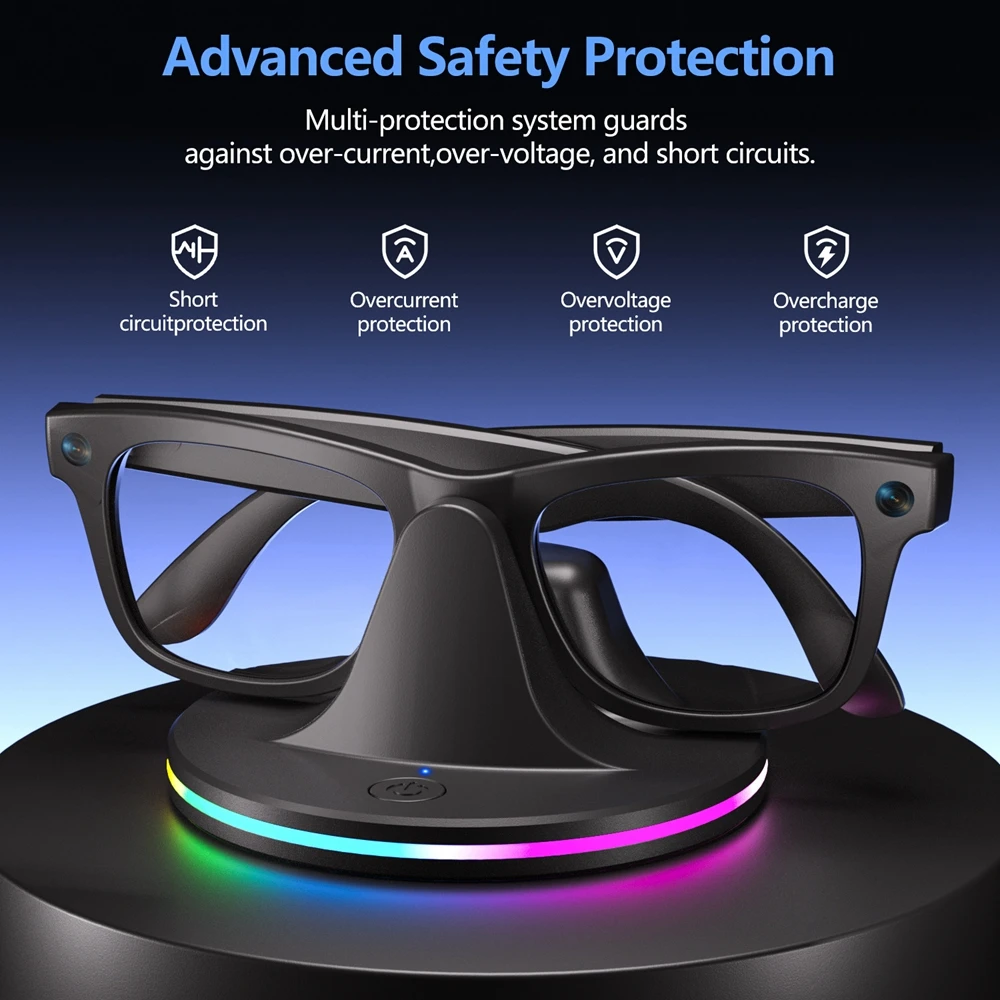 RGB Charging Stand for Ray-Ban Meta Smart Glasses with USB-C Cable - Image 5