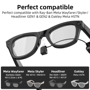 Hibloks USB-C Fast Charging Cable for Ray-Ban Meta Wayfarer & Skyler