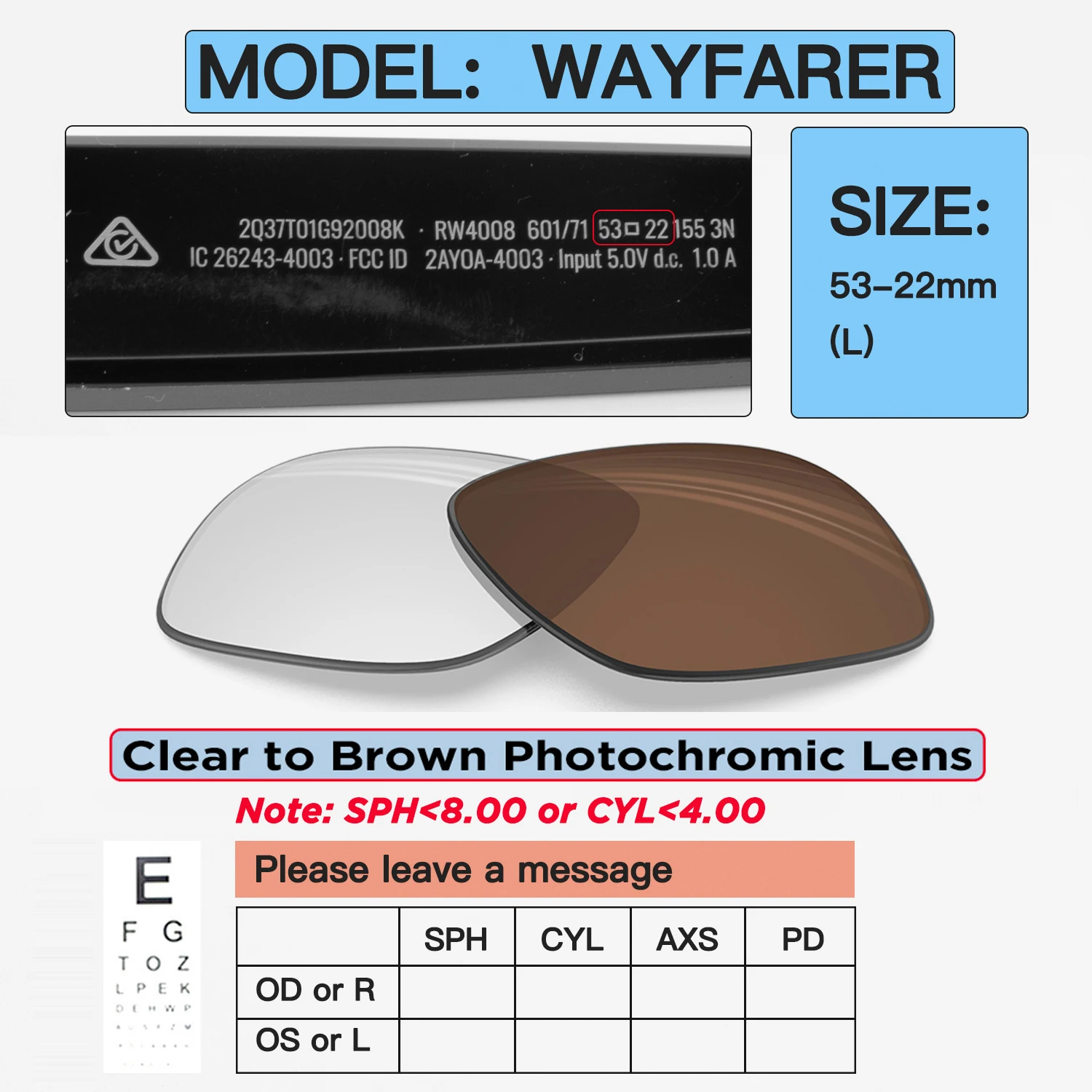 Custom Prescription Lenses for Ray-Ban Meta Wayfarer, Headliner & Skyler - Image 8