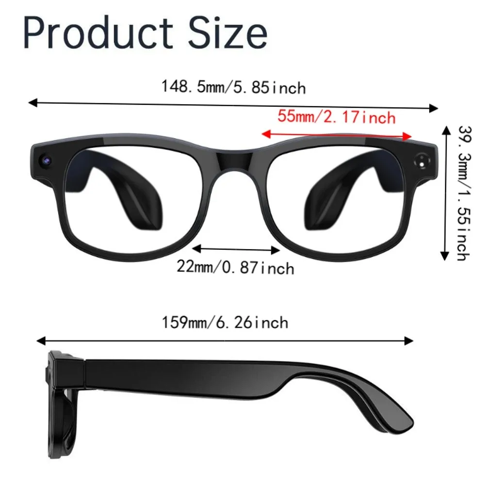 AIGLASSZ Vision V71 – 2-in-1 AI Smart Glasses, HD Video, Blue-Light Lenses - Image 6
