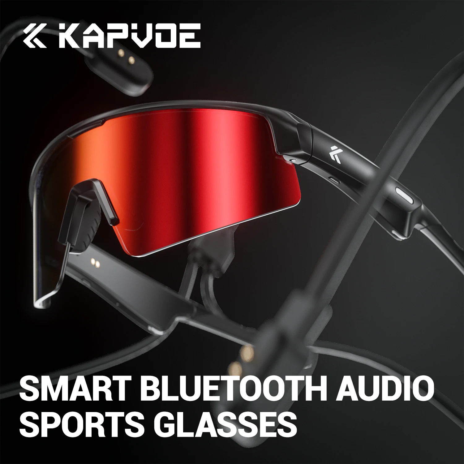 Kapvoe Bluetooth Cycling Sunglasses – UV400 Audio Sports Glasses - Image 2