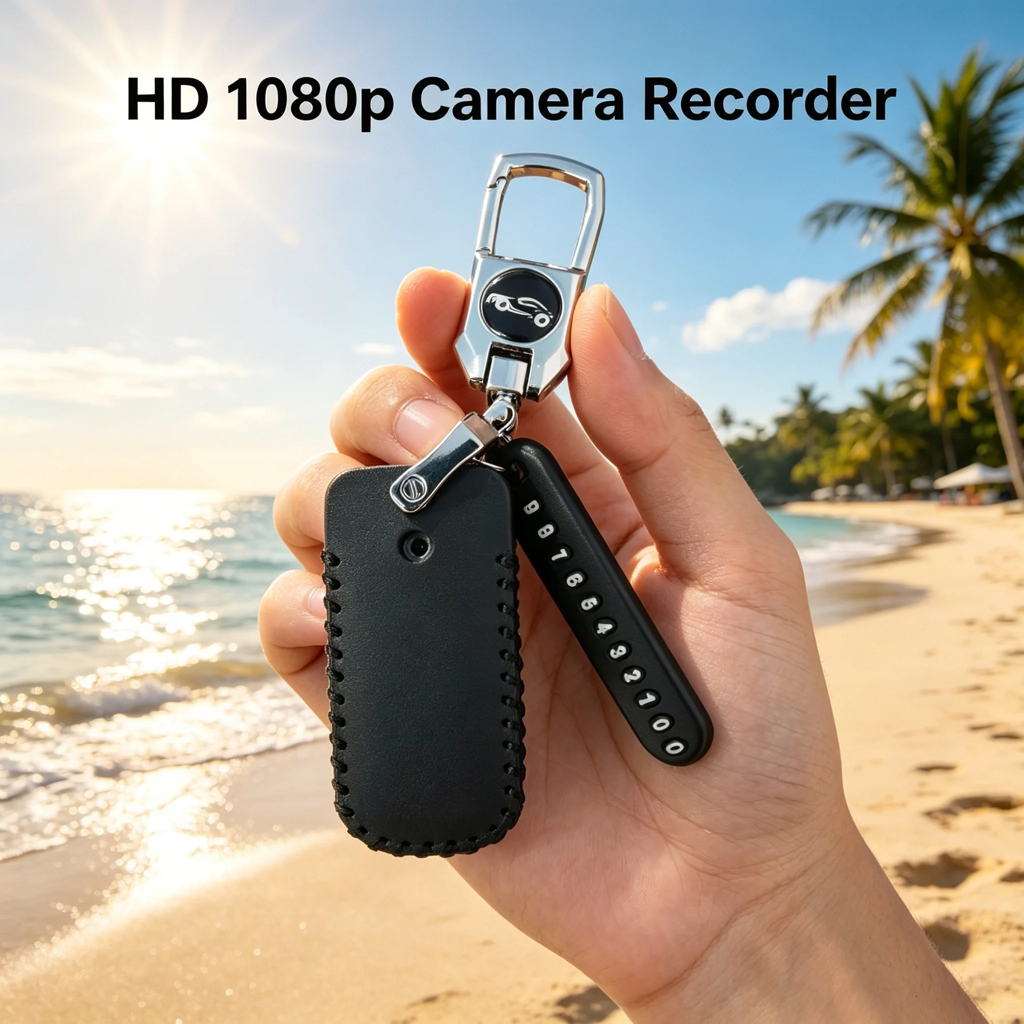AIGLASSZ Trek TK06 – 1080P Mini Thumb Camera with Leather Keychain Cover