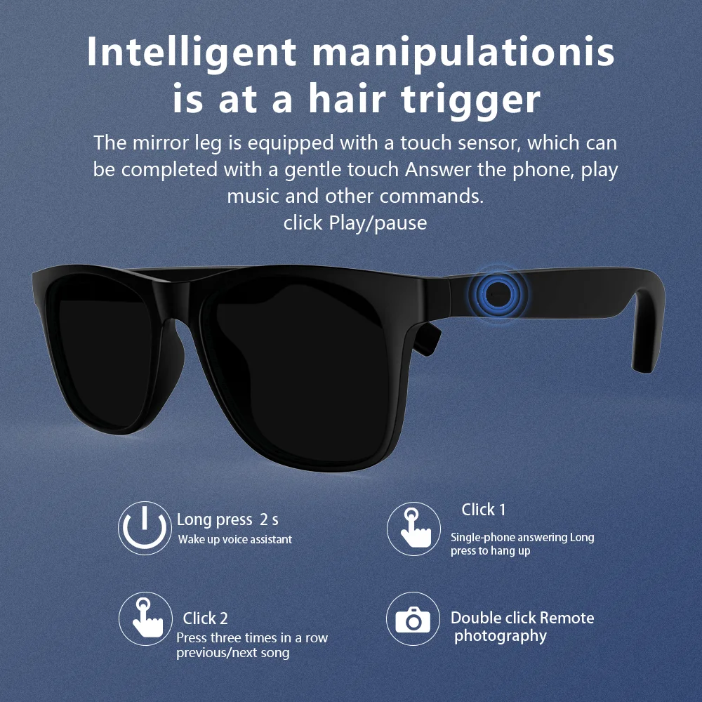 Laxasfit Bluetooth Audio Sunglasses – Polarized UV Lenses, Calls & Music - Image 6